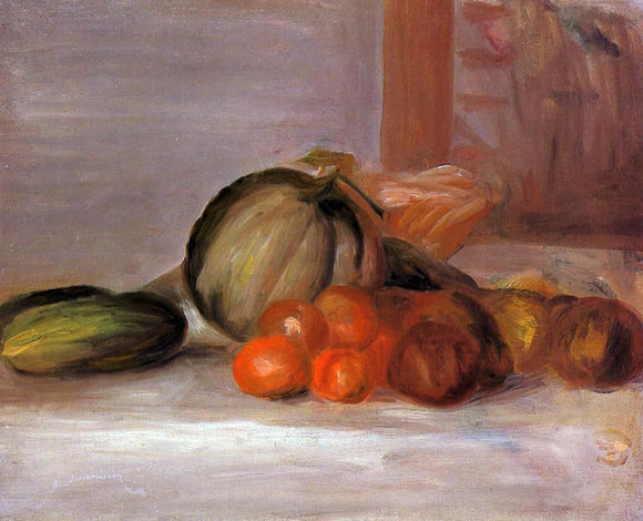  Pierre Auguste Renoir Still Life with Melon - Canvas Art Print
