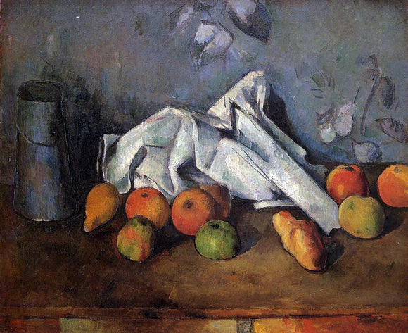  Paul Cezanne A Still Life with Milk Can and Apples - Canvas Art Print