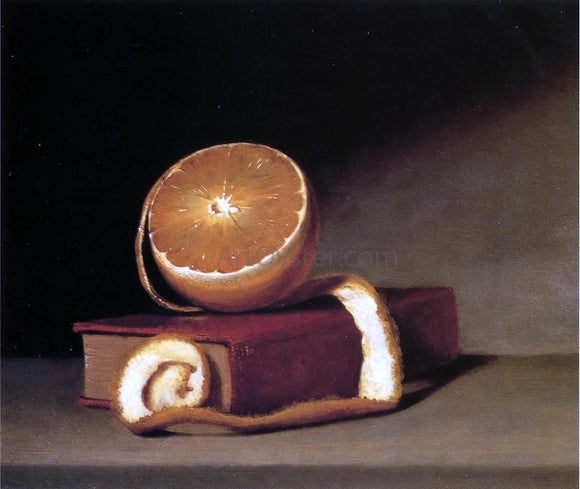  Raphaelle Peale Still Life with Orange and Book - Canvas Art Print