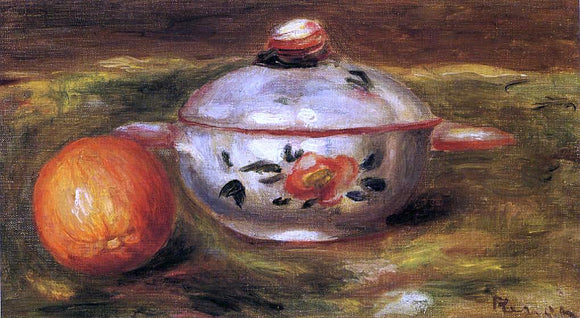  Pierre Auguste Renoir Still Life with Orange and Sugar Bowl - Canvas Art Print