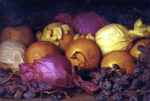  Lemuel Everett Wilmarth Still Life with Oranges and Raisins - Canvas Art Print