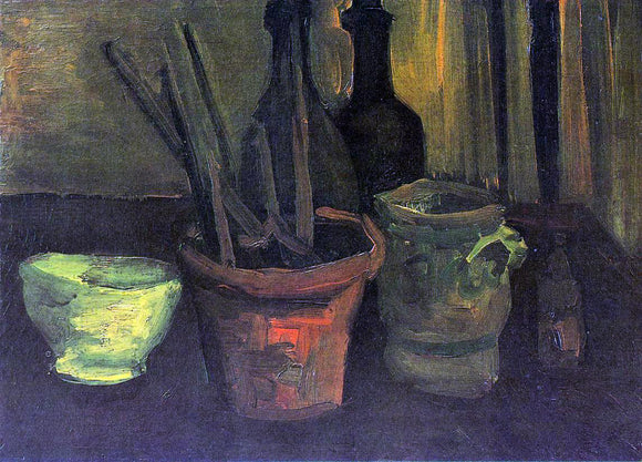  Vincent Van Gogh Still Life with Paintbrushes in a Pot - Canvas Art Print