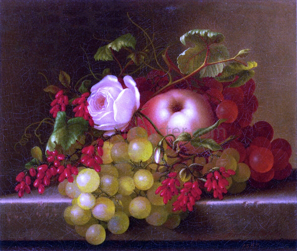  Adelheid Dietrich Still Life with Peach, Grapes and Rosehips - Canvas Art Print