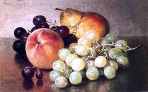  Robert Spear Dunning Still Life with Peach, Pear and Grapes - Canvas Art Print