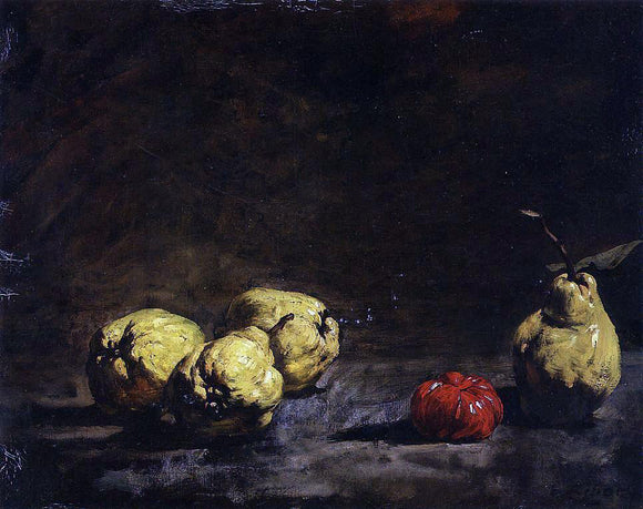  Theodule Ribot Still Life with Pears and a Quince - Canvas Art Print