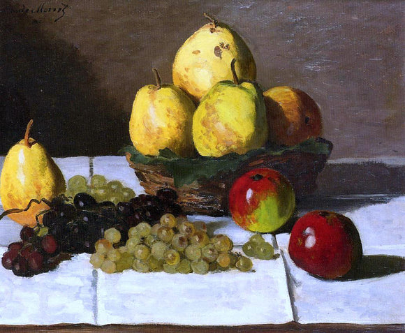  Claude Oscar Monet Still Life with Pears and Grapes - Canvas Art Print