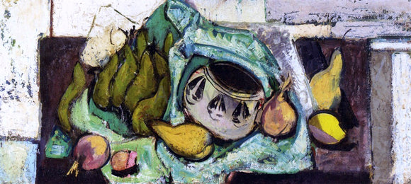  Alfred Henry Maurer Still Life with Pears and Indian Bowl - Canvas Art Print