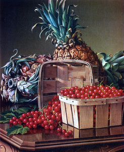  Levi Wells Prentice Still Life with Pineapple and Basket of Currants - Canvas Art Print