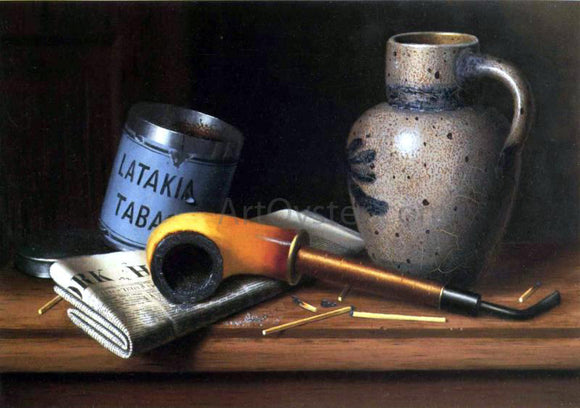  William Michael Harnett Still Life with Pipe and Tobacco - Canvas Art Print