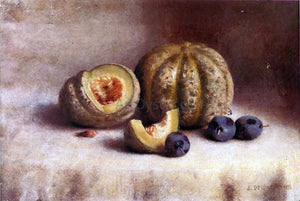  Joseph Decker Still Life with Plums and Melons - Canvas Art Print