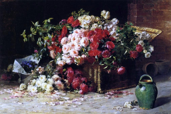  Abbott Fuller Graves Still Life with Roses - Canvas Art Print
