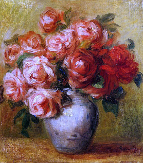  Pierre Auguste Renoir Still Life with Roses - Canvas Art Print