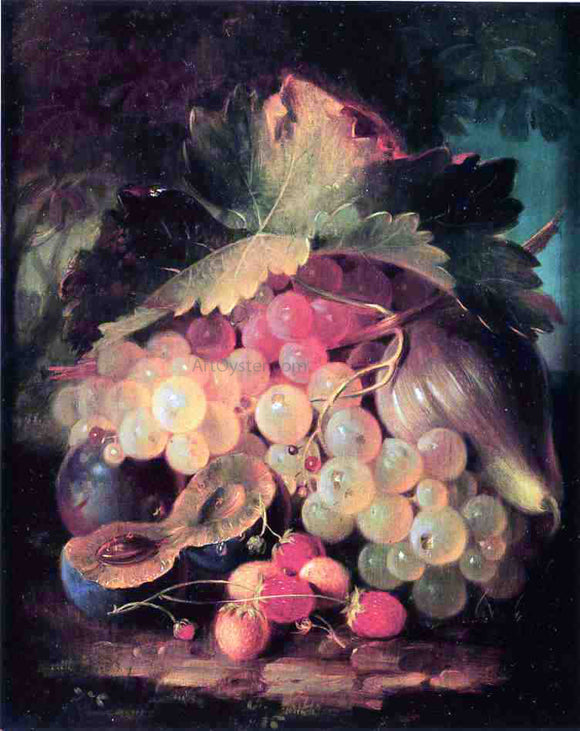  George Forster Still Life with Strawberries - Canvas Art Print
