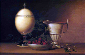  Raphaelle Peale Still Life with Strawberries and Ostrich Egg Cup - Canvas Art Print