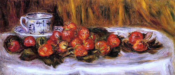  Pierre Auguste Renoir Still Life with Strawberries - Canvas Art Print