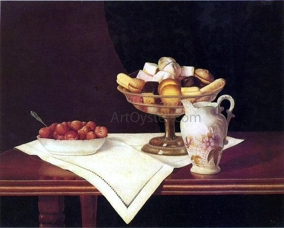  George Cope Still Life with Sweets and Strawberries - Canvas Art Print