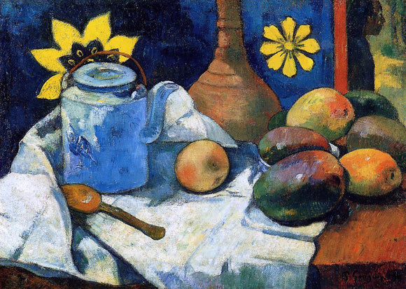  Paul Gauguin Still Life with Teapot and Fruit - Canvas Art Print