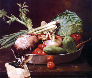  William Merritt Chase Still Life with Vegetables - Canvas Art Print