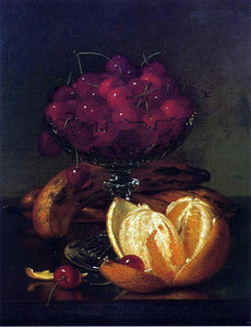  Robert Spear Dunning Still Life of Compote, Cherries, Three Bananas and Orange - Canvas Art Print