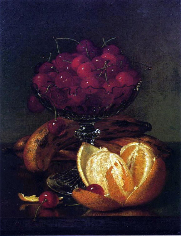  Robert Spear Dunning Still Life of Compote, Cherries, Three Bananas and Orange - Canvas Art Print