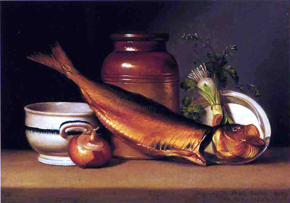  Raphaelle Peale Still Life with Dried Fish (also known as A Herring) - Canvas Art Print