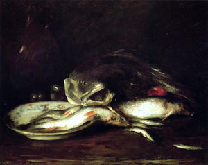  William Merritt Chase Still Llife with Fish and Plate - Canvas Art Print
