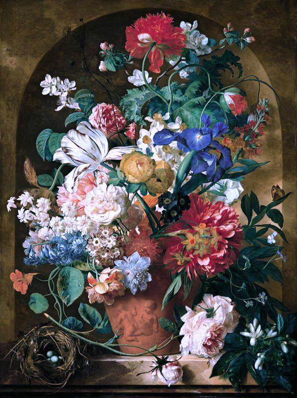 Jan Van Huysum Still-Life of Flowers - Canvas Art Print