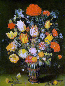  The Elder Ambrosius Bosschaert Still-Life of Flowers - Canvas Art Print