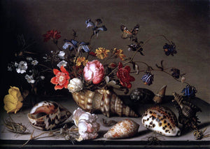  Balthasar Van der Ast Still-Life of Flowers, Shells, and Insects - Canvas Art Print