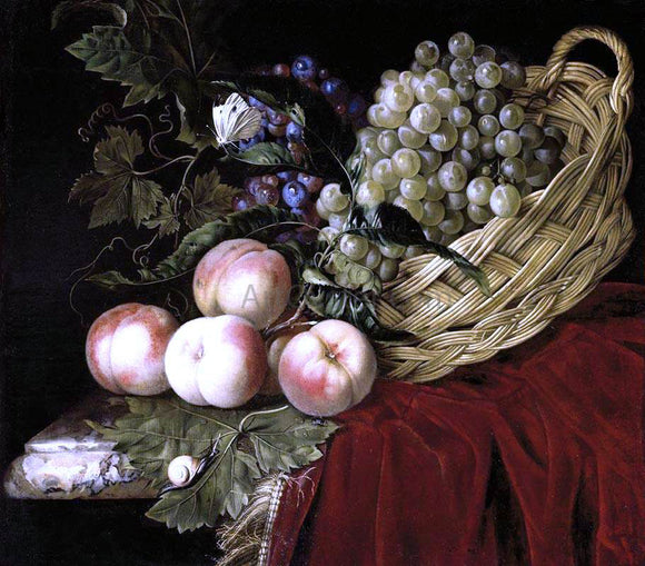  Willem Van Aelst Still-Life of Fruit - Canvas Art Print