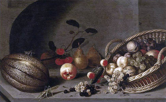  The Younger Ambrosius Bosschaert Still-Life of Fruit - Canvas Art Print