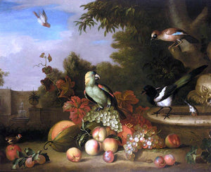  Tobias Stranover Still-Life of Fruit and Birds - Canvas Art Print