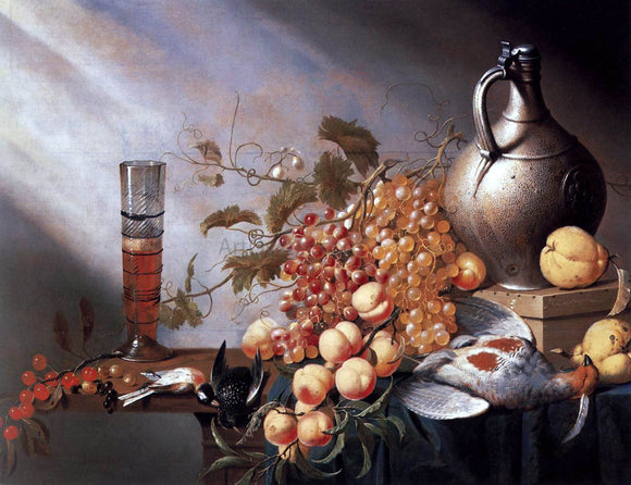  Harmen Steenwijck Still-Life of Fruit and Dead Fowl - Canvas Art Print