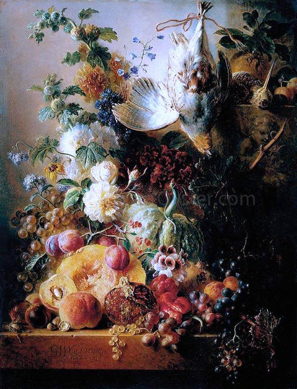  Georgius Jacobus Johannes Van Os Still-Life of Fruit - Canvas Art Print