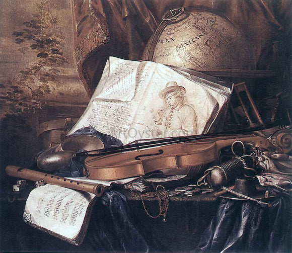  Pieter De Ring Still-Life of Musical Instruments - Canvas Art Print