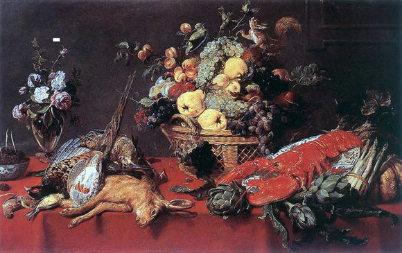  Frans Snyders Still-Life with a Basket of Fruit - Canvas Art Print