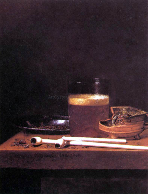  Jan Jansz Van de Velde Still-Life with a Mug of Beer - Canvas Art Print