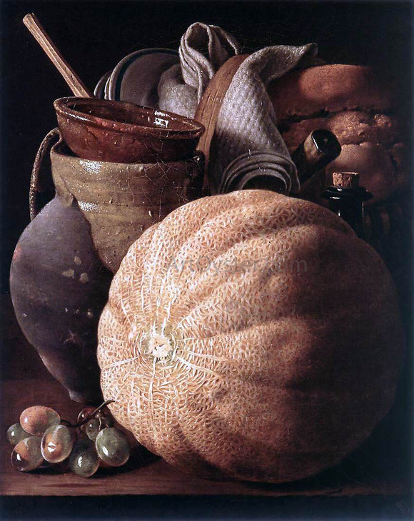  Luis Melendez Still-Life with Cantaloupe Melon - Canvas Art Print