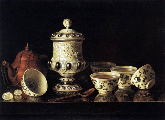  Pieter Gerritsz. Van Roestraeten Still-Life with Chinese Teabowls - Canvas Art Print