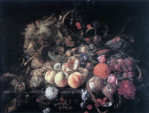  Cornelis De Heem Still-Life with Flowers and Fruit - Canvas Art Print