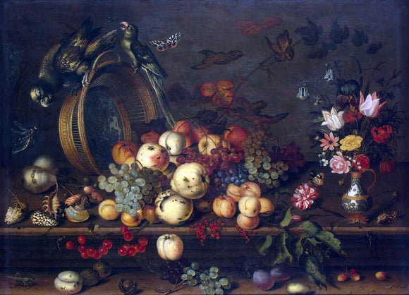  Balthasar Van der Ast Still-Life with Fruits, Shells and Insects - Canvas Art Print
