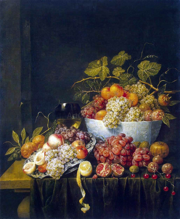  Adriaen Van Utrecht Still-Life with Grapes - Canvas Art Print
