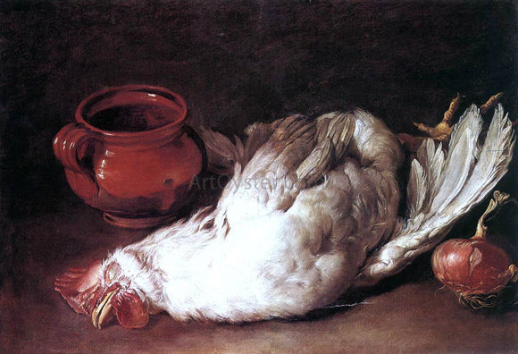  Giacomo Ceruti Still-Life with Hen, Onion and Pot - Canvas Art Print
