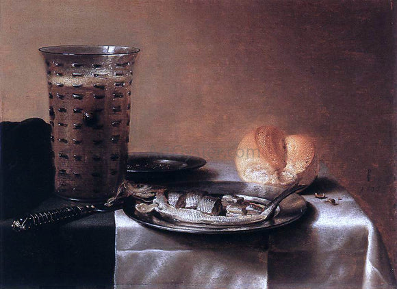  Pieter Claesz Still-Life with Herring - Canvas Art Print