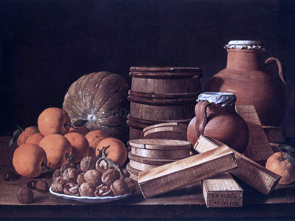  Luis Melendez Still-Life with Oranges and Walnuts - Canvas Art Print