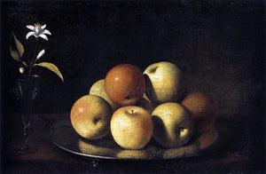  Juan De Zurbaran Still-Life with Plate of Apples and Orange Blossom - Canvas Art Print