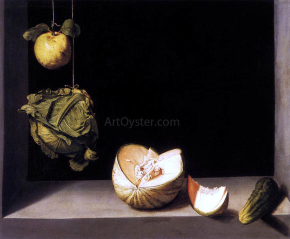  Juan Sanchez Cotan Still-Life with Quince, Cabbage, Melon and Cucumber - Canvas Art Print