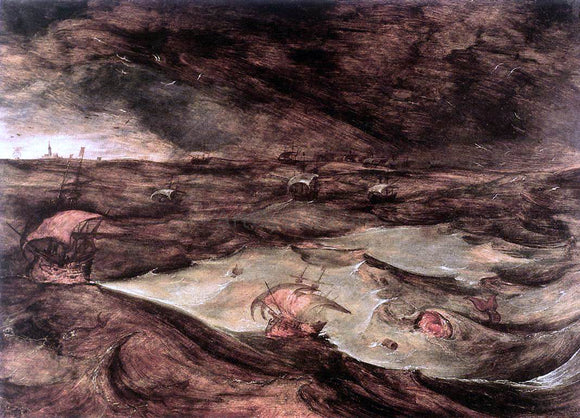  The Elder Pieter Bruegel Storm at Sea - Canvas Art Print