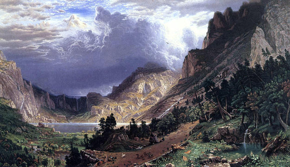  Albert Bierstadt Storm in the Rocky Mountains, Mt. Rosalie - Canvas Art Print