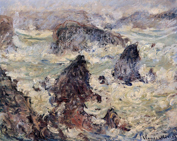  Claude Oscar Monet Storm on the Cote de Belle-Ile - Canvas Art Print